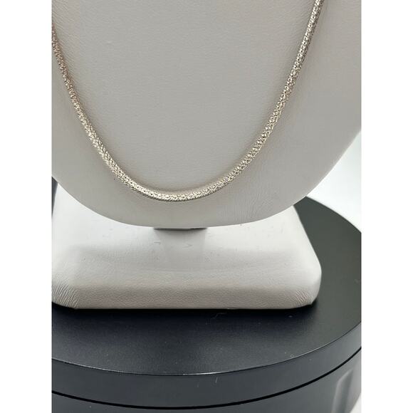 Sterling Silver 925 Italy Milor Square Diamond Cut Chain Necklace 13 grams 23” - Picture 6 of 12